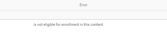 Enrollment Error Screenshot