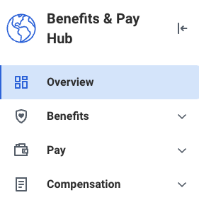 benefits and pay hub screenshot