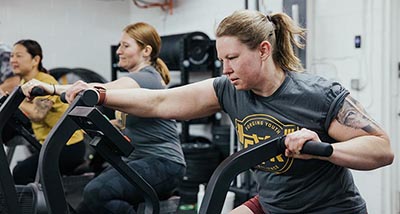 Carrie Burgjohann working out