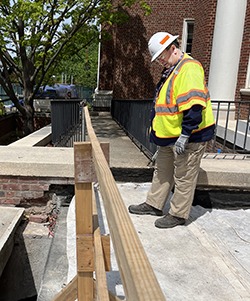 Charlie Durrer at Alderman construction site