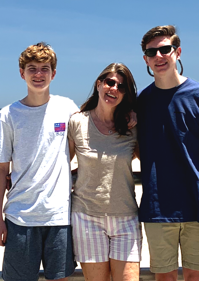 Dawn Ritterband and her two sons Ben and Max