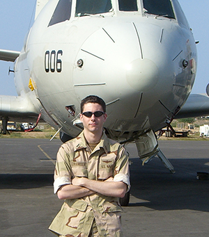 Rich Parella in front of aircraft