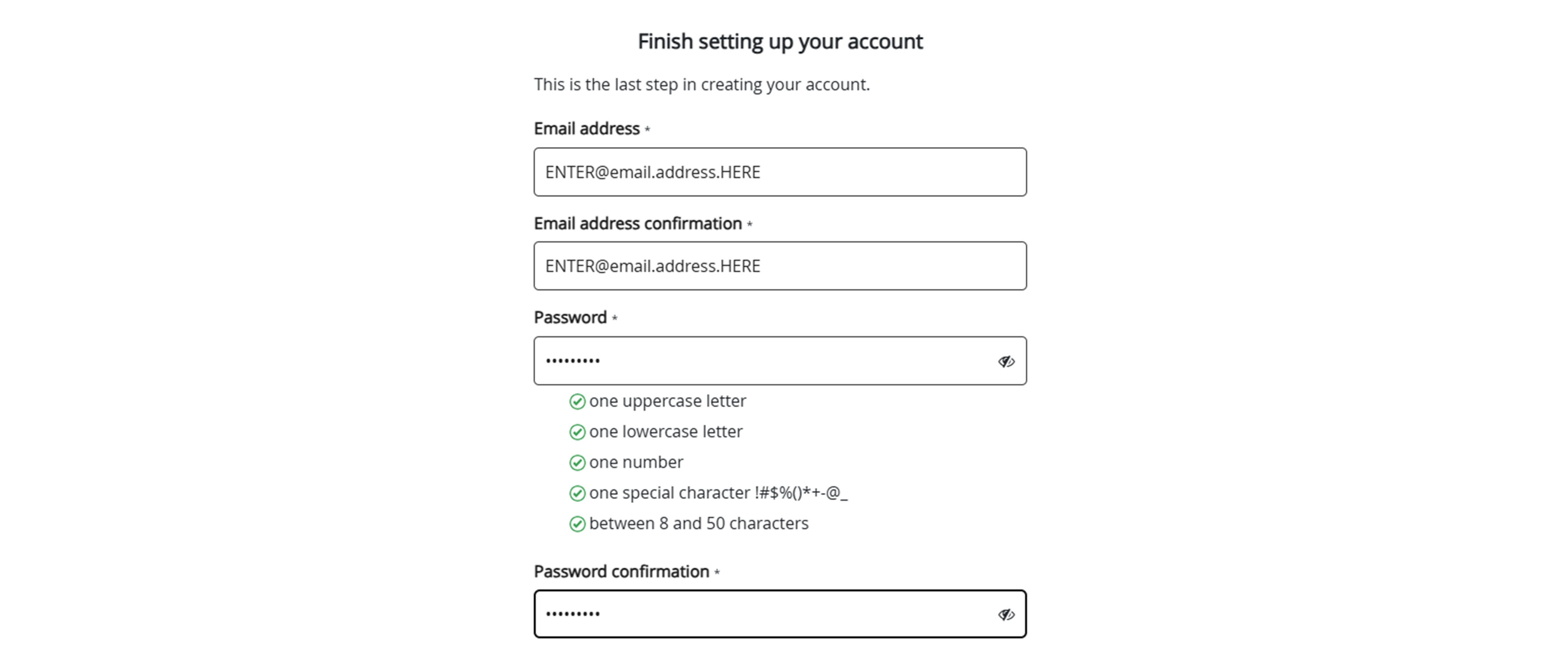 Portal registration step 3